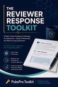 The Reviewer Response Toolkit cover — 15 templates for replying to tough peer reviewers
