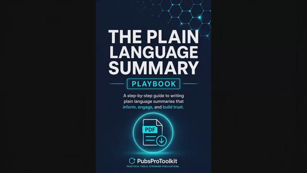 The Plain Language Summary Playbook