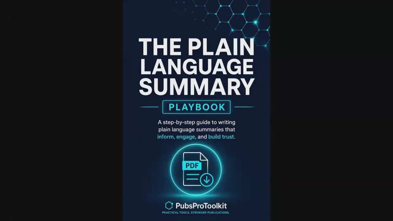 The Plain Language Summary Playbook